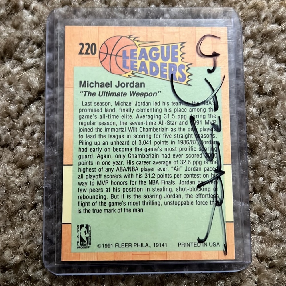 michael jordan fleer 91 league leaders